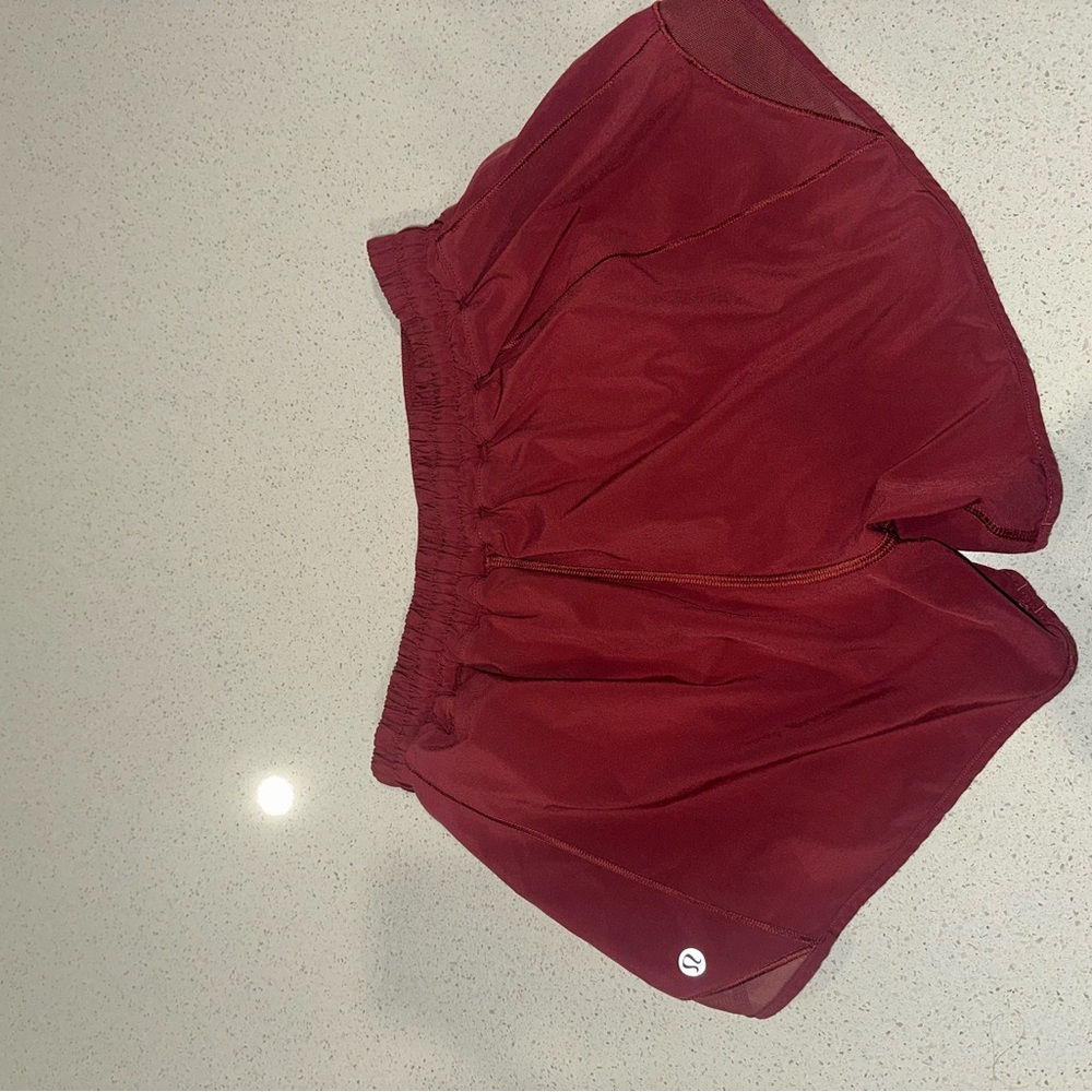 Lululemon Athletica Maroon Athletic Shorts